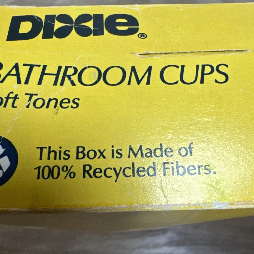 VTG 100+ Dixie Bathroom Cups 3oz Soft Tones Flower Floral Design NOB 1/2 sleeve